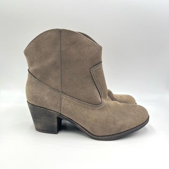 Rocket Dog Womens Faux Vegan Leather Weathered Western Style Brown Boots Size 10 - Picture 2 of 13